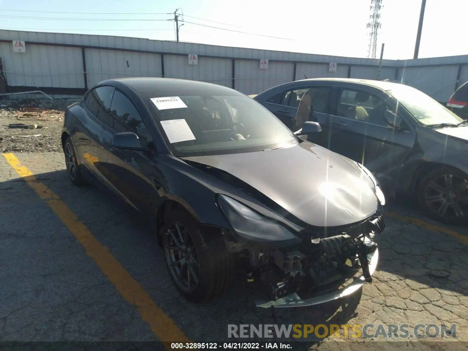 1 Photograph of a damaged car 5YJ3E1EA1MF963289 TESLA MODEL 3 2021