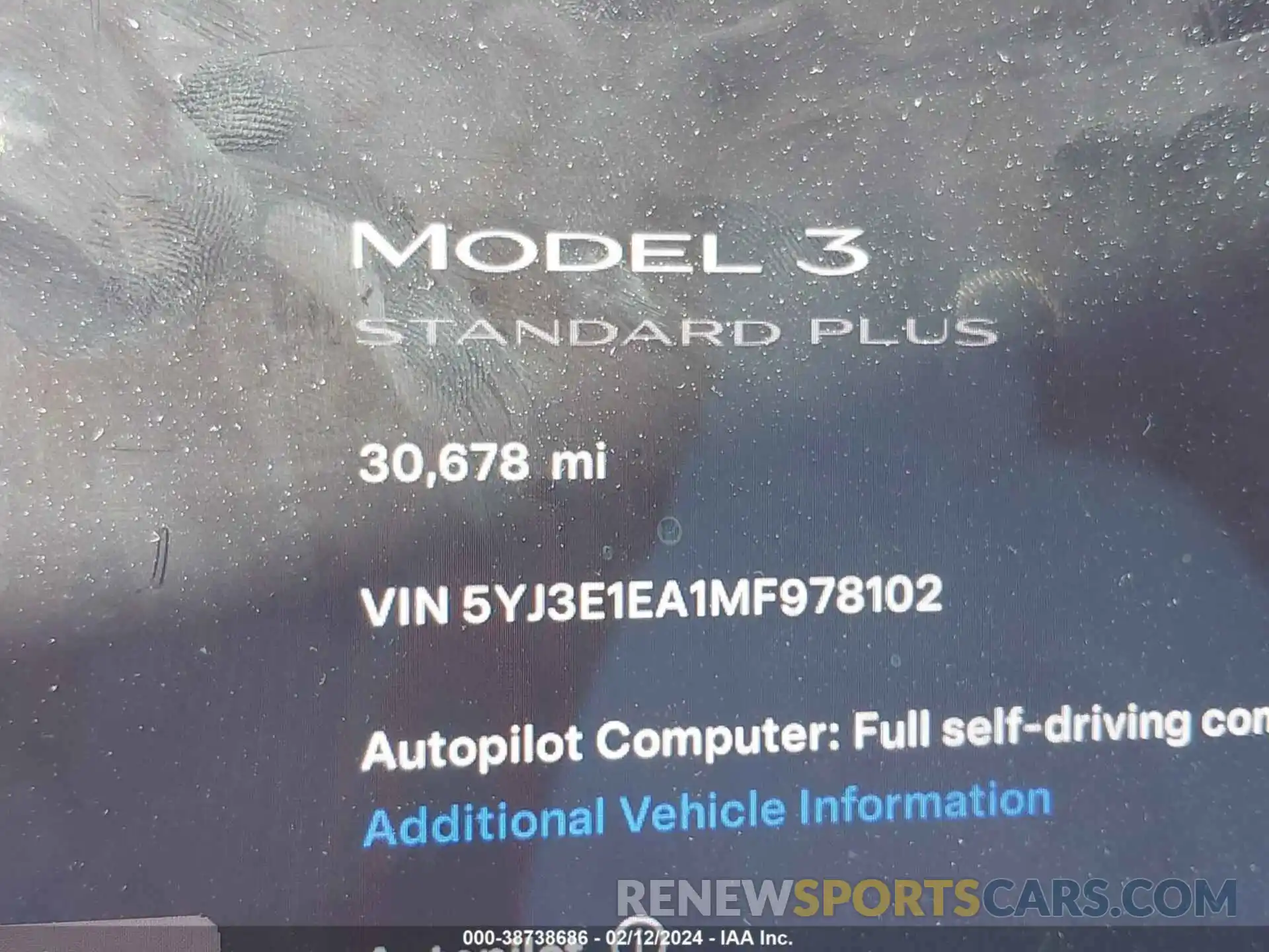 16 Photograph of a damaged car 5YJ3E1EA1MF978102 TESLA MODEL 3 2021