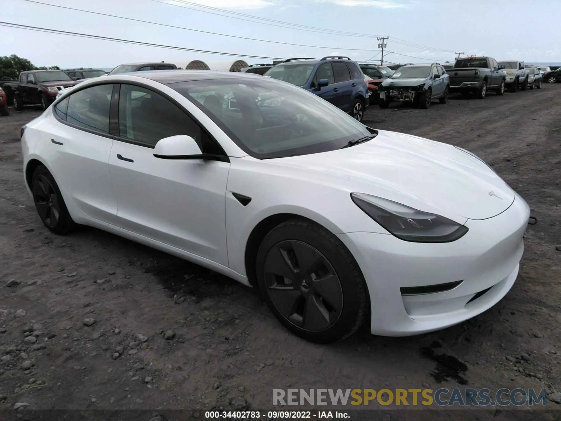 1 Photograph of a damaged car 5YJ3E1EA1MF982196 TESLA MODEL 3 2021