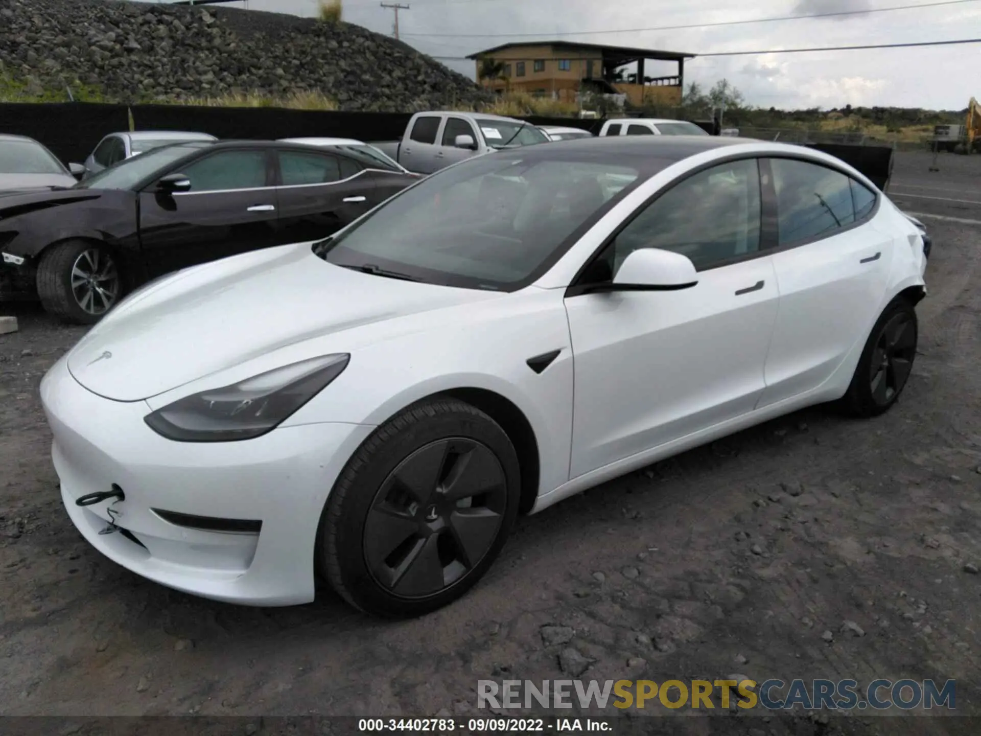 2 Photograph of a damaged car 5YJ3E1EA1MF982196 TESLA MODEL 3 2021