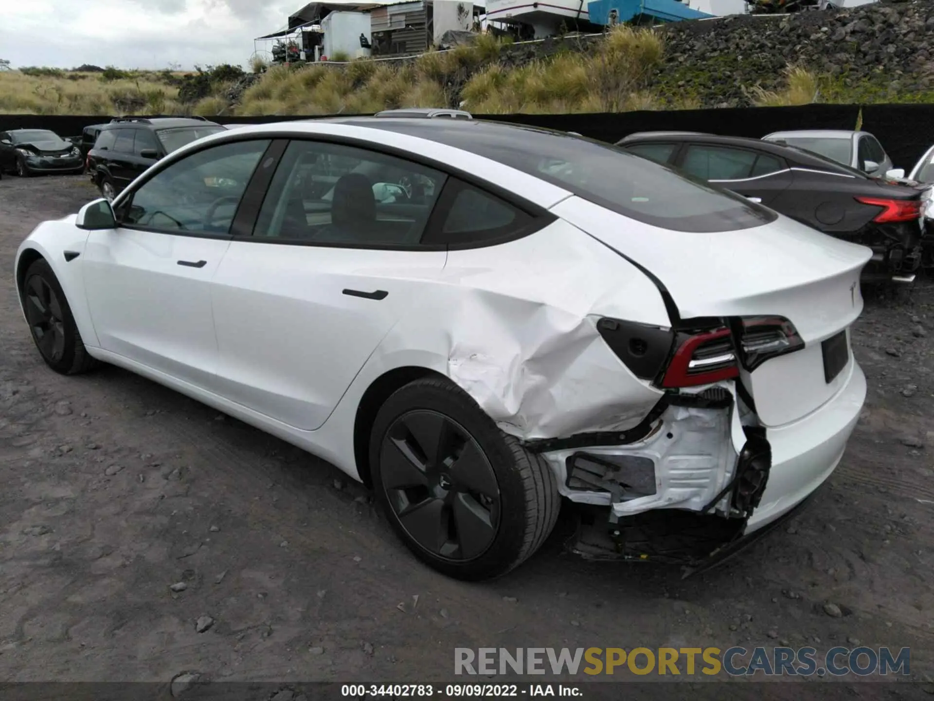 3 Photograph of a damaged car 5YJ3E1EA1MF982196 TESLA MODEL 3 2021