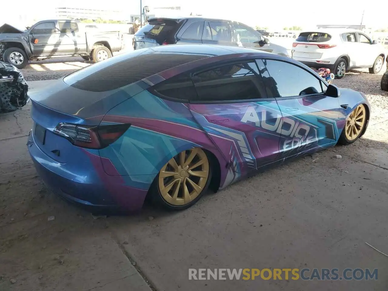 3 Photograph of a damaged car 5YJ3E1EA1MF990816 TESLA MODEL 3 2021