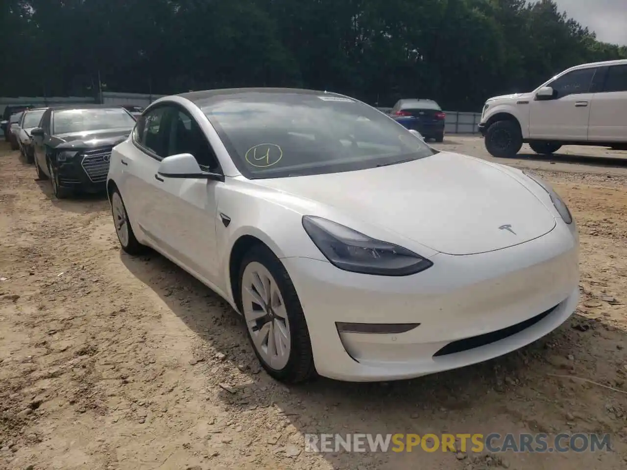 1 Photograph of a damaged car 5YJ3E1EA1MF990850 TESLA MODEL 3 2021