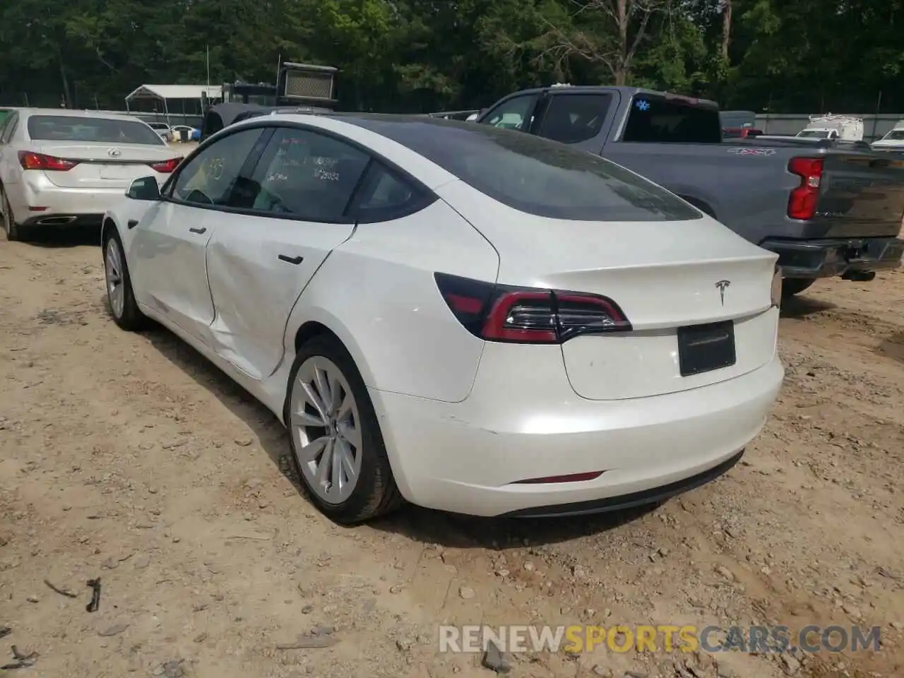 3 Photograph of a damaged car 5YJ3E1EA1MF990850 TESLA MODEL 3 2021