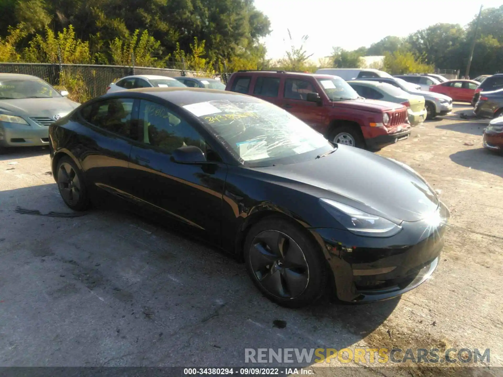 1 Photograph of a damaged car 5YJ3E1EA1MF991397 TESLA MODEL 3 2021