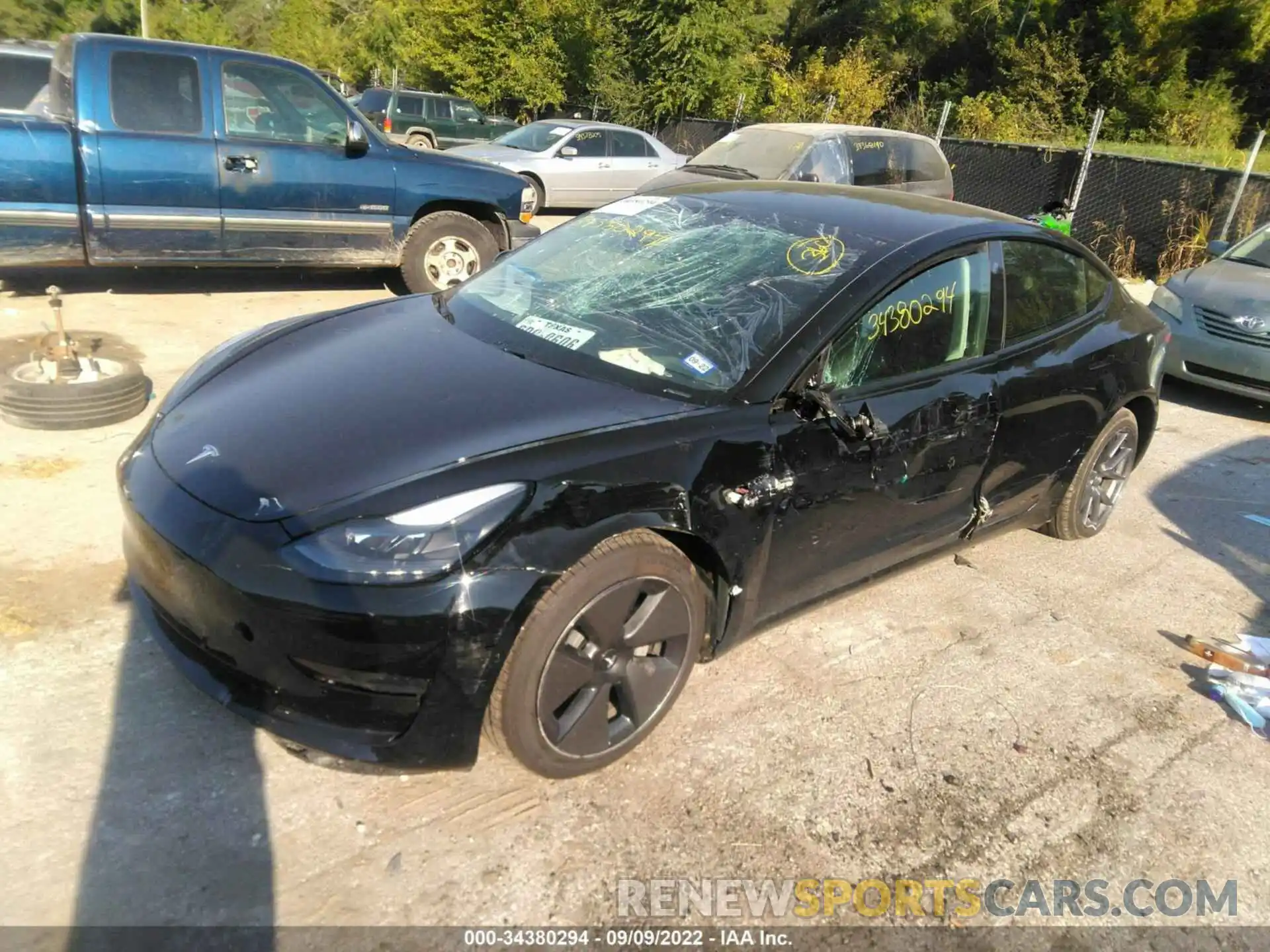 2 Photograph of a damaged car 5YJ3E1EA1MF991397 TESLA MODEL 3 2021