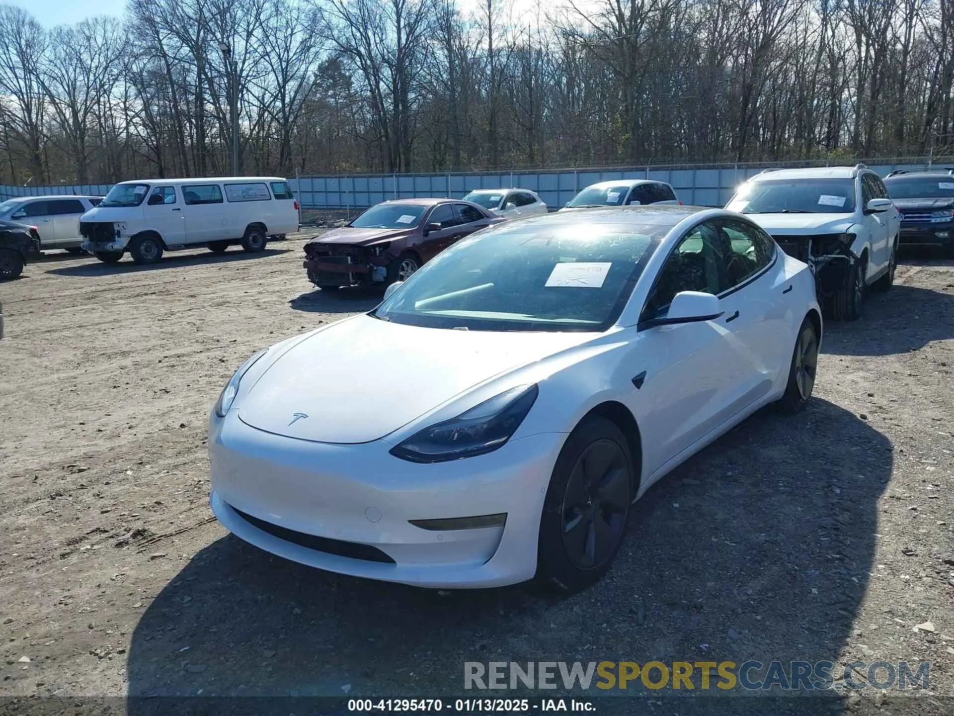 2 Photograph of a damaged car 5YJ3E1EA1MF994803 TESLA MODEL 3 2021