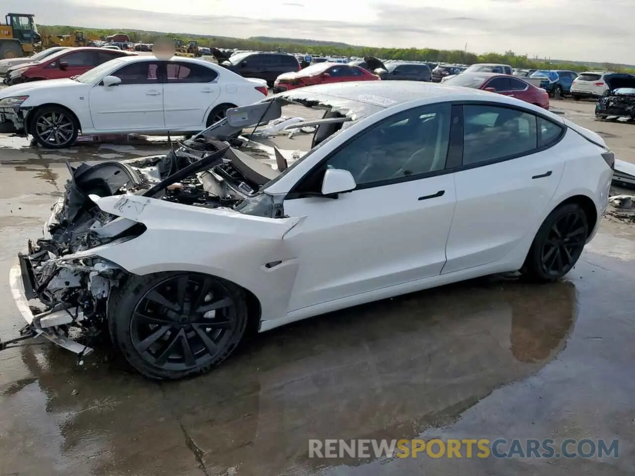 1 Photograph of a damaged car 5YJ3E1EA2MF028623 TESLA MODEL 3 2021