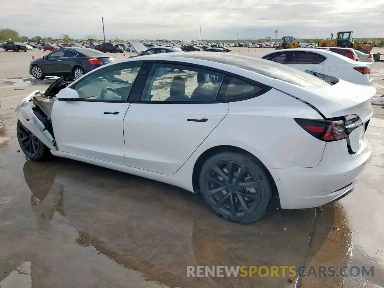 2 Photograph of a damaged car 5YJ3E1EA2MF028623 TESLA MODEL 3 2021