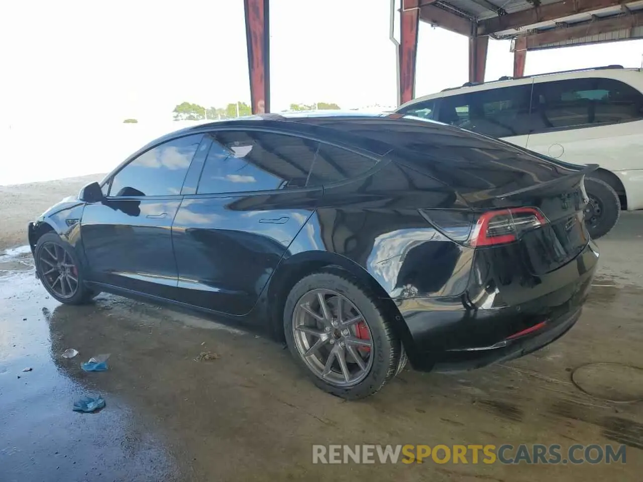 2 Photograph of a damaged car 5YJ3E1EA2MF048564 TESLA MODEL 3 2021
