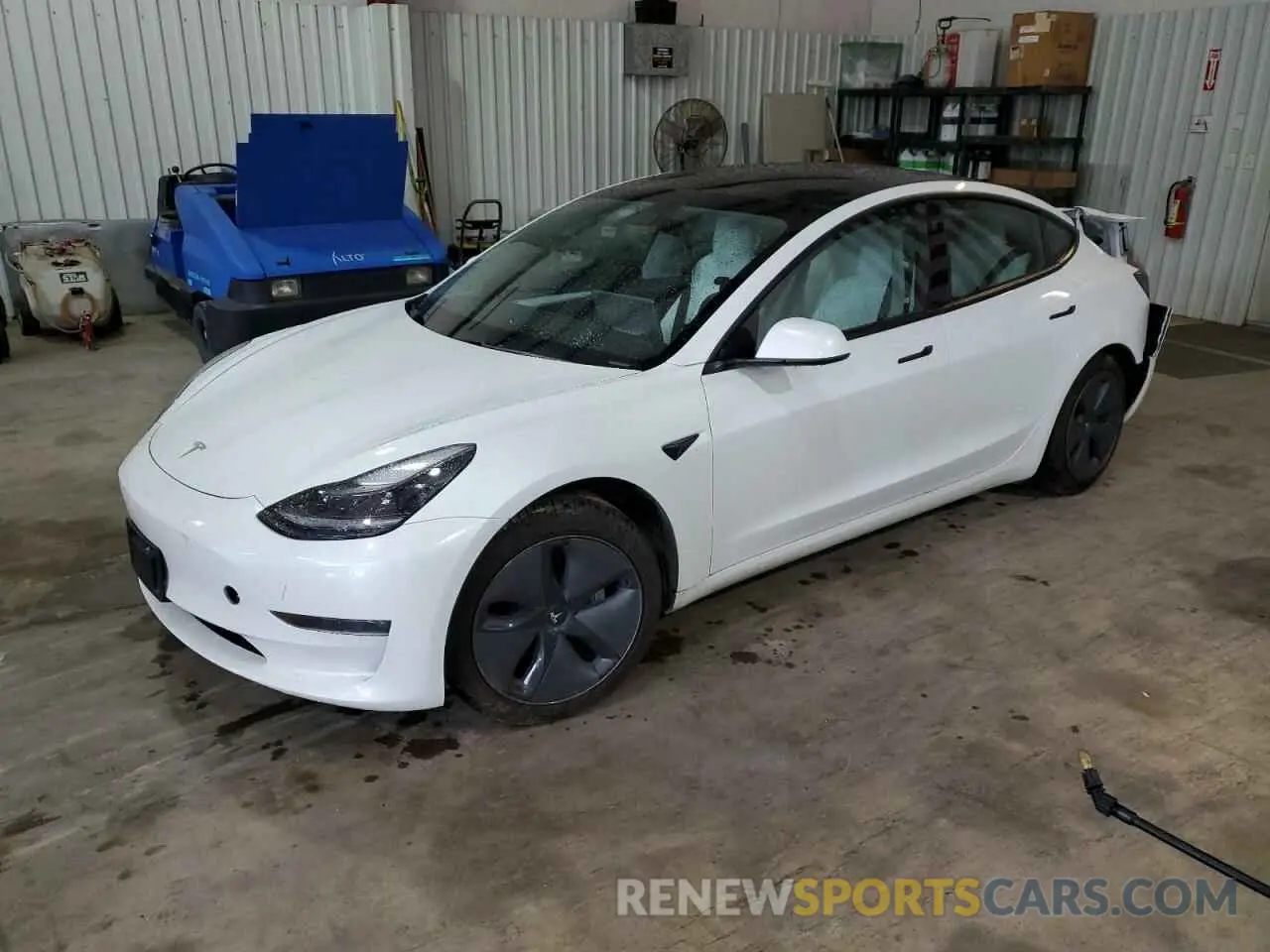 1 Photograph of a damaged car 5YJ3E1EA2MF058186 TESLA MODEL 3 2021