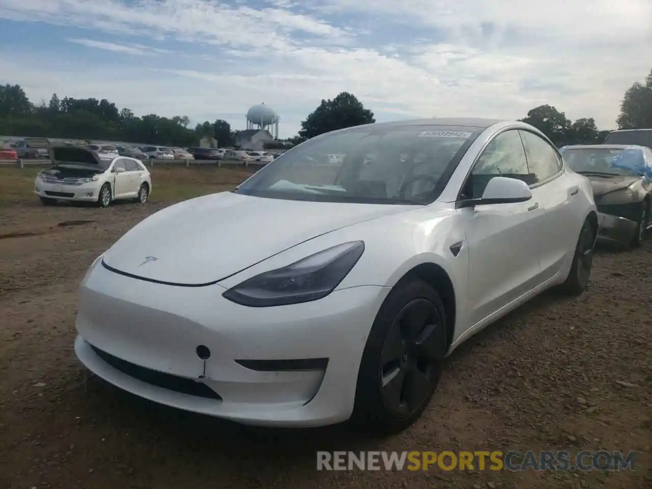 2 Photograph of a damaged car 5YJ3E1EA2MF061525 TESLA MODEL 3 2021