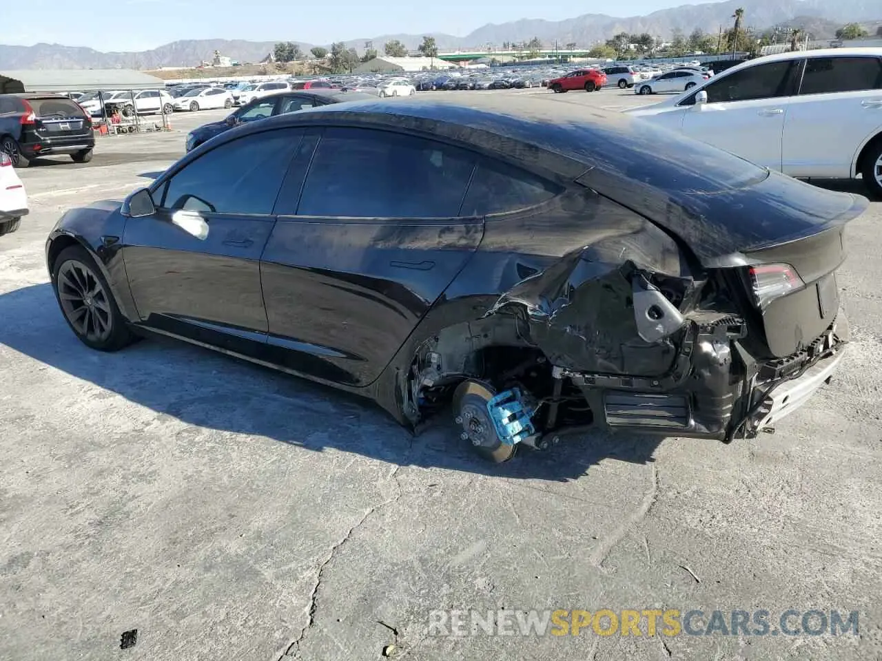 2 Photograph of a damaged car 5YJ3E1EA2MF065106 TESLA MODEL 3 2021