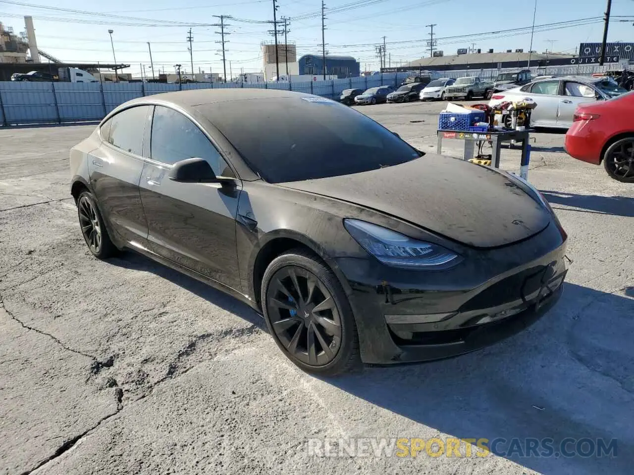 4 Photograph of a damaged car 5YJ3E1EA2MF065106 TESLA MODEL 3 2021