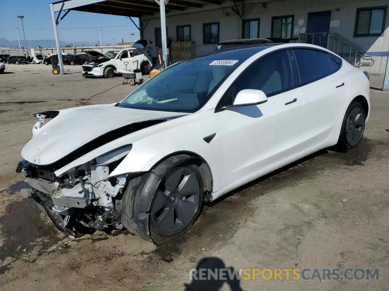 1 Photograph of a damaged car 5YJ3E1EA2MF068488 TESLA MODEL 3 2021