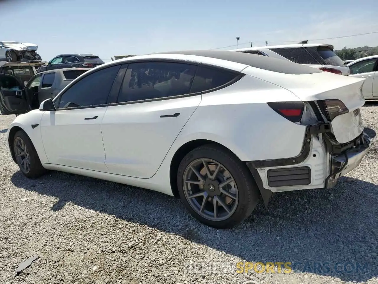 2 Photograph of a damaged car 5YJ3E1EA2MF070659 TESLA MODEL 3 2021