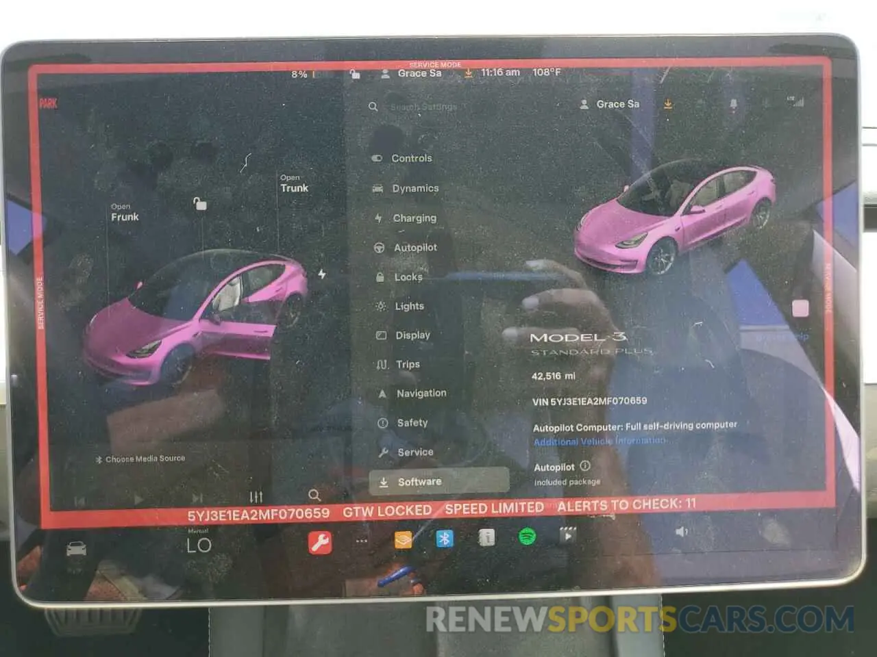 9 Photograph of a damaged car 5YJ3E1EA2MF070659 TESLA MODEL 3 2021