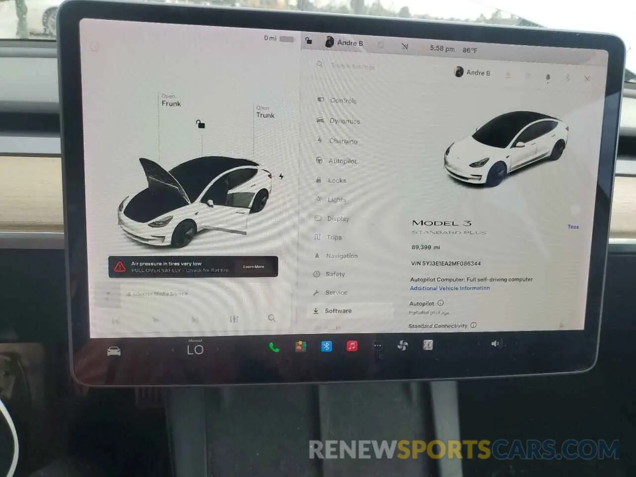 9 Photograph of a damaged car 5YJ3E1EA2MF086344 TESLA MODEL 3 2021