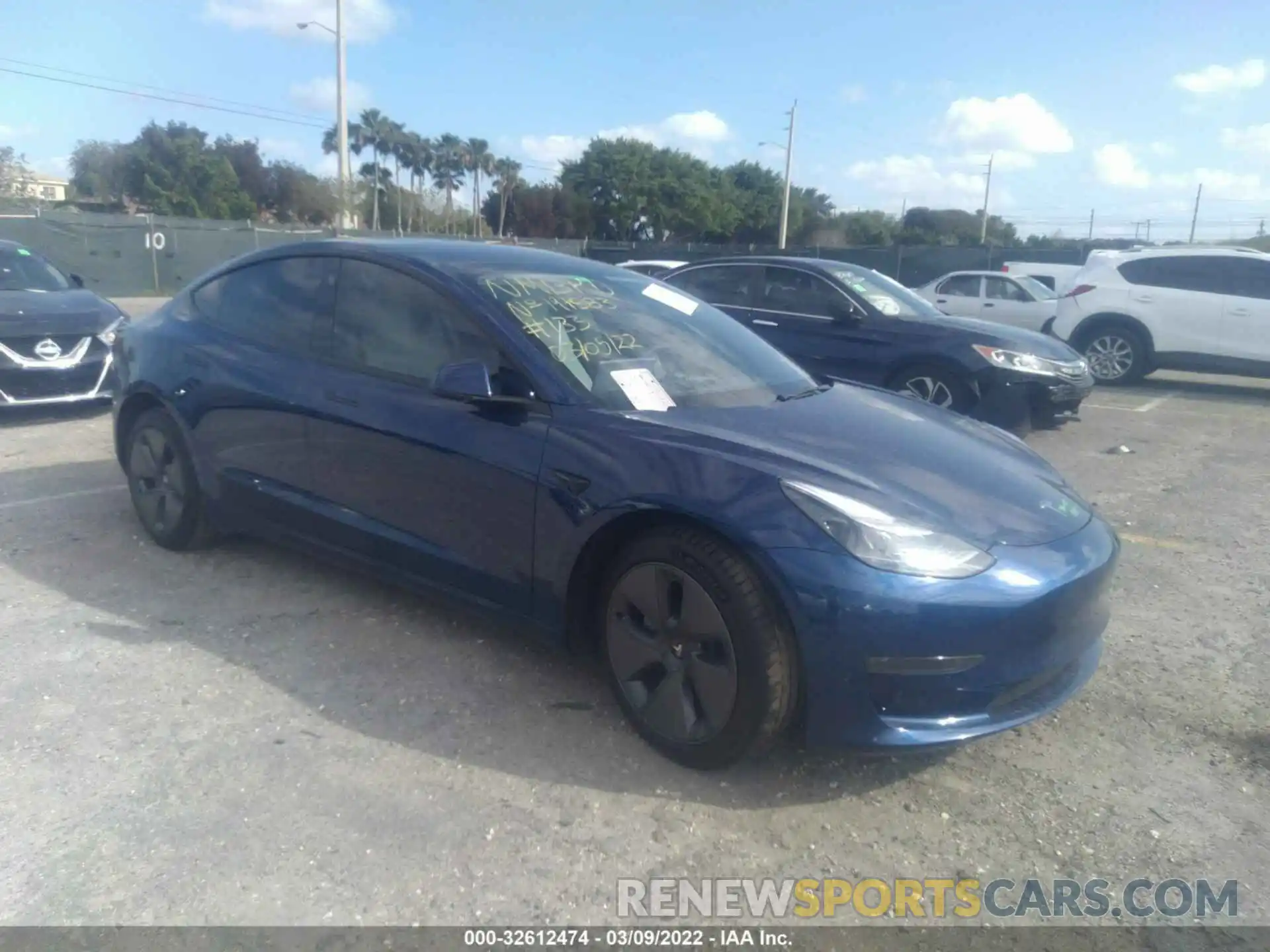 1 Photograph of a damaged car 5YJ3E1EA2MF087459 TESLA MODEL 3 2021