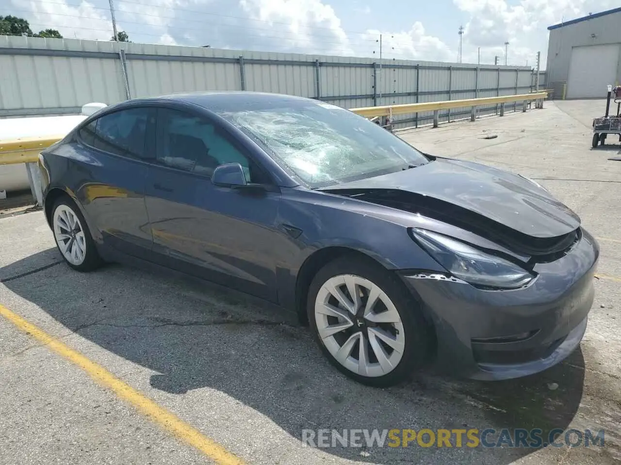4 Photograph of a damaged car 5YJ3E1EA2MF090667 TESLA MODEL 3 2021