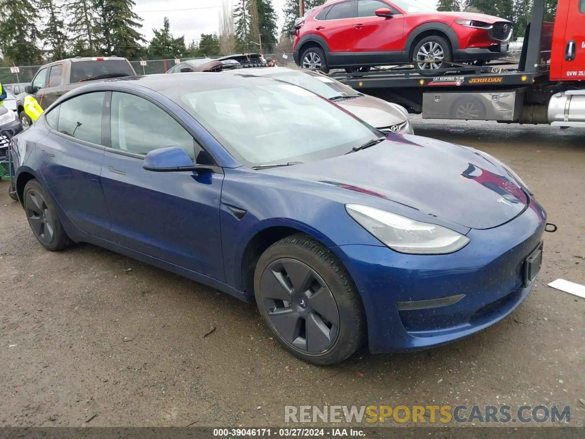 1 Photograph of a damaged car 5YJ3E1EA2MF091785 TESLA MODEL 3 2021