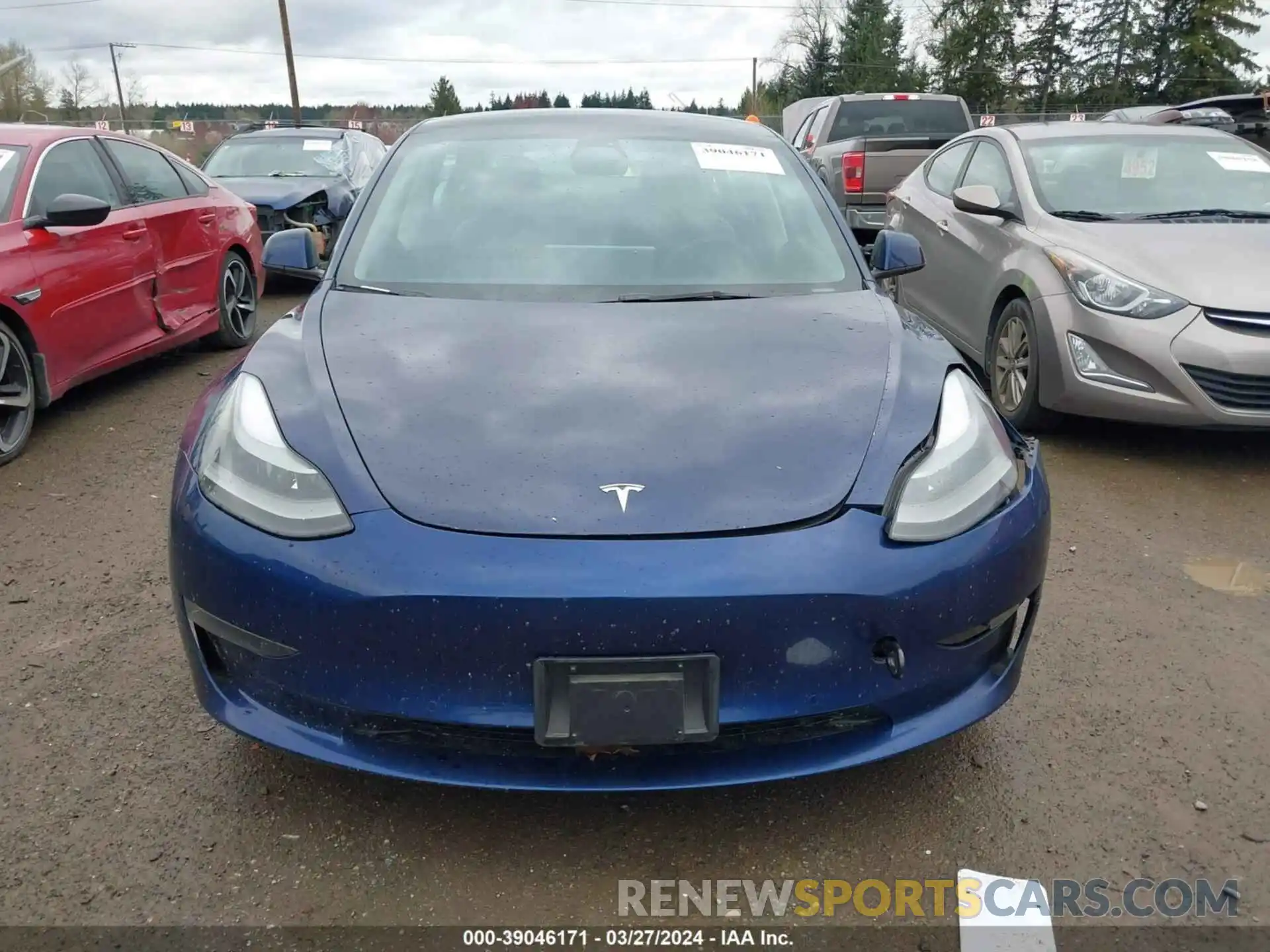 12 Photograph of a damaged car 5YJ3E1EA2MF091785 TESLA MODEL 3 2021