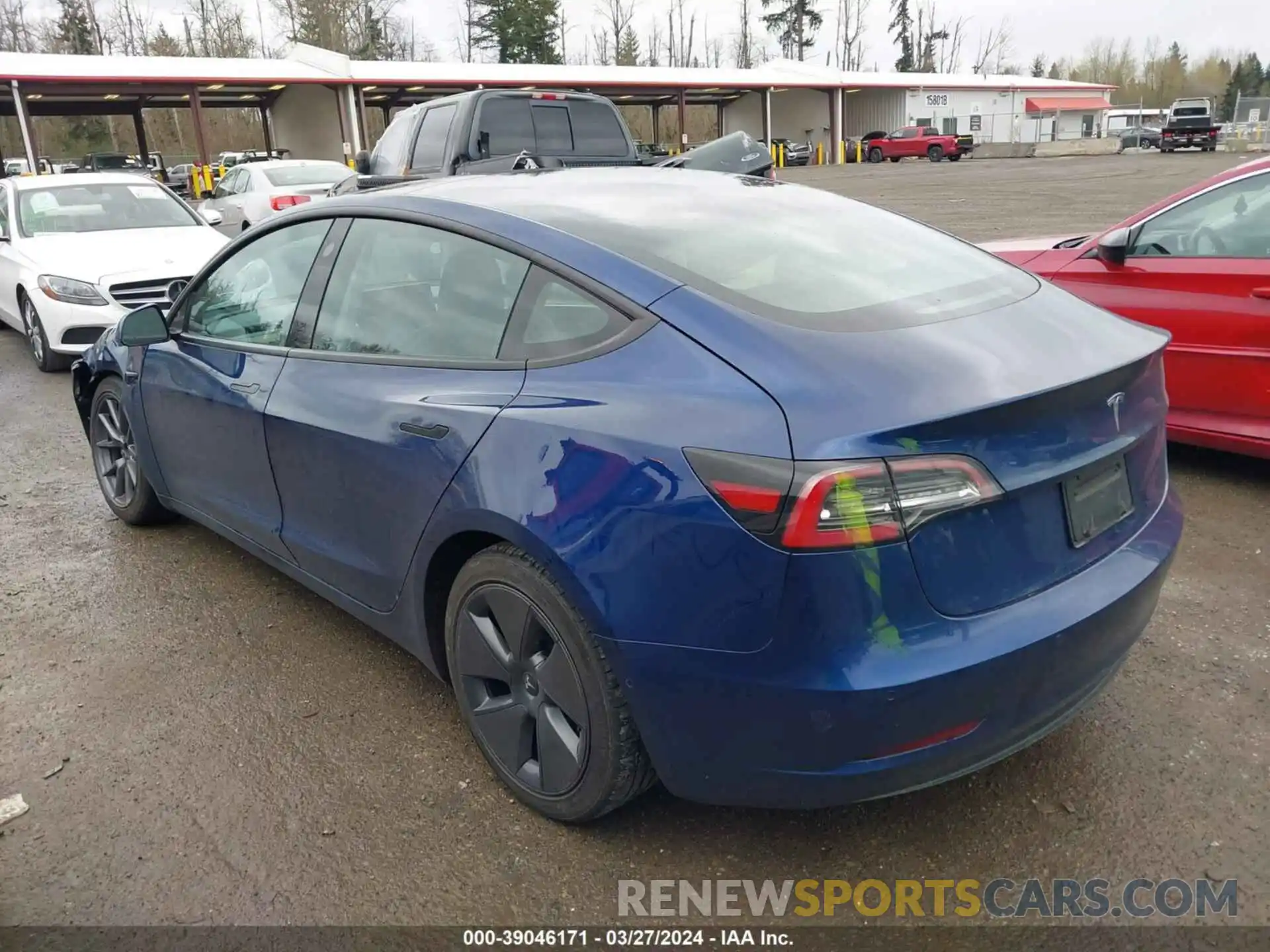 3 Photograph of a damaged car 5YJ3E1EA2MF091785 TESLA MODEL 3 2021