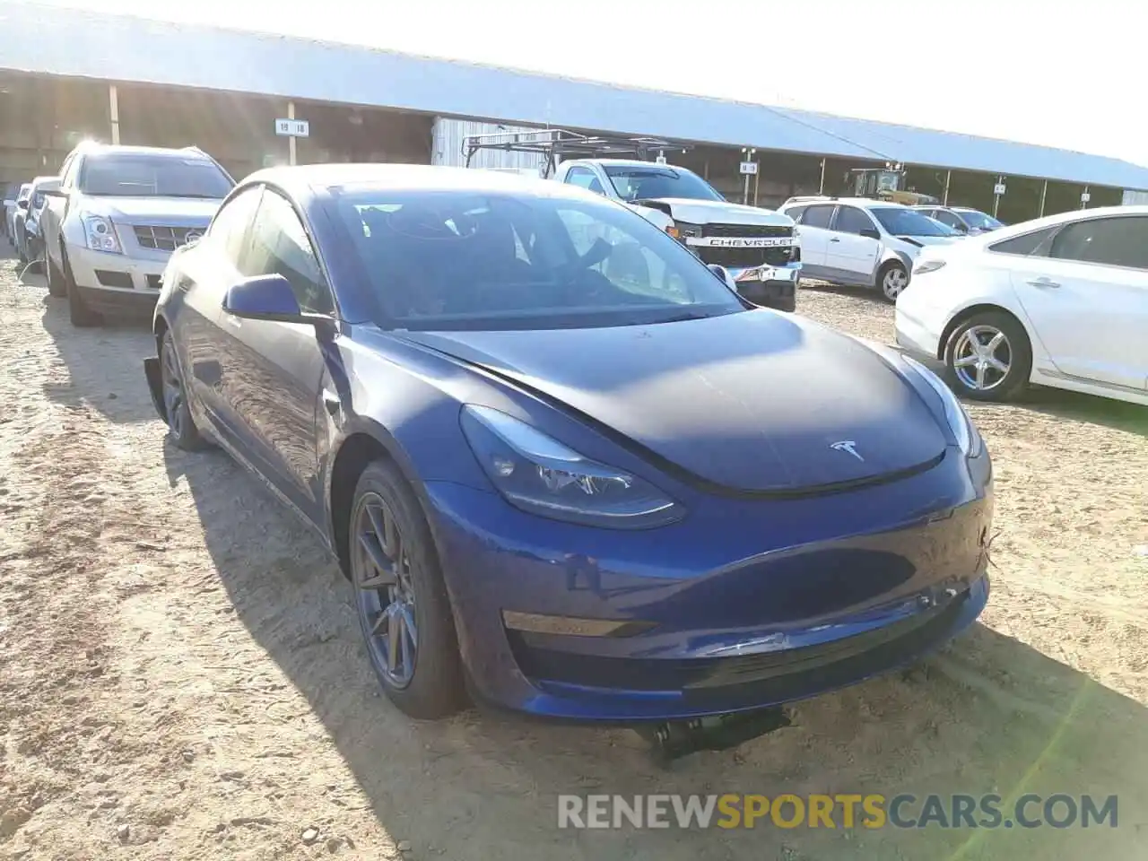 1 Photograph of a damaged car 5YJ3E1EA2MF092306 TESLA MODEL 3 2021