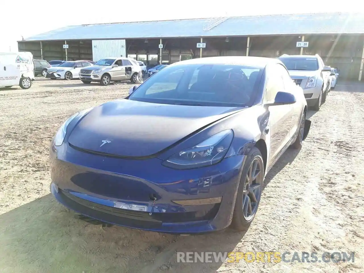 2 Photograph of a damaged car 5YJ3E1EA2MF092306 TESLA MODEL 3 2021