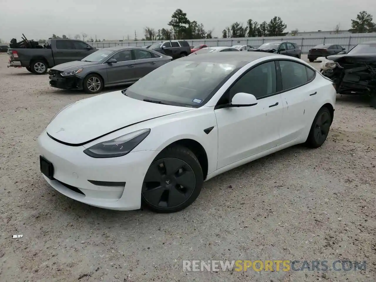 1 Photograph of a damaged car 5YJ3E1EA2MF095139 TESLA MODEL 3 2021