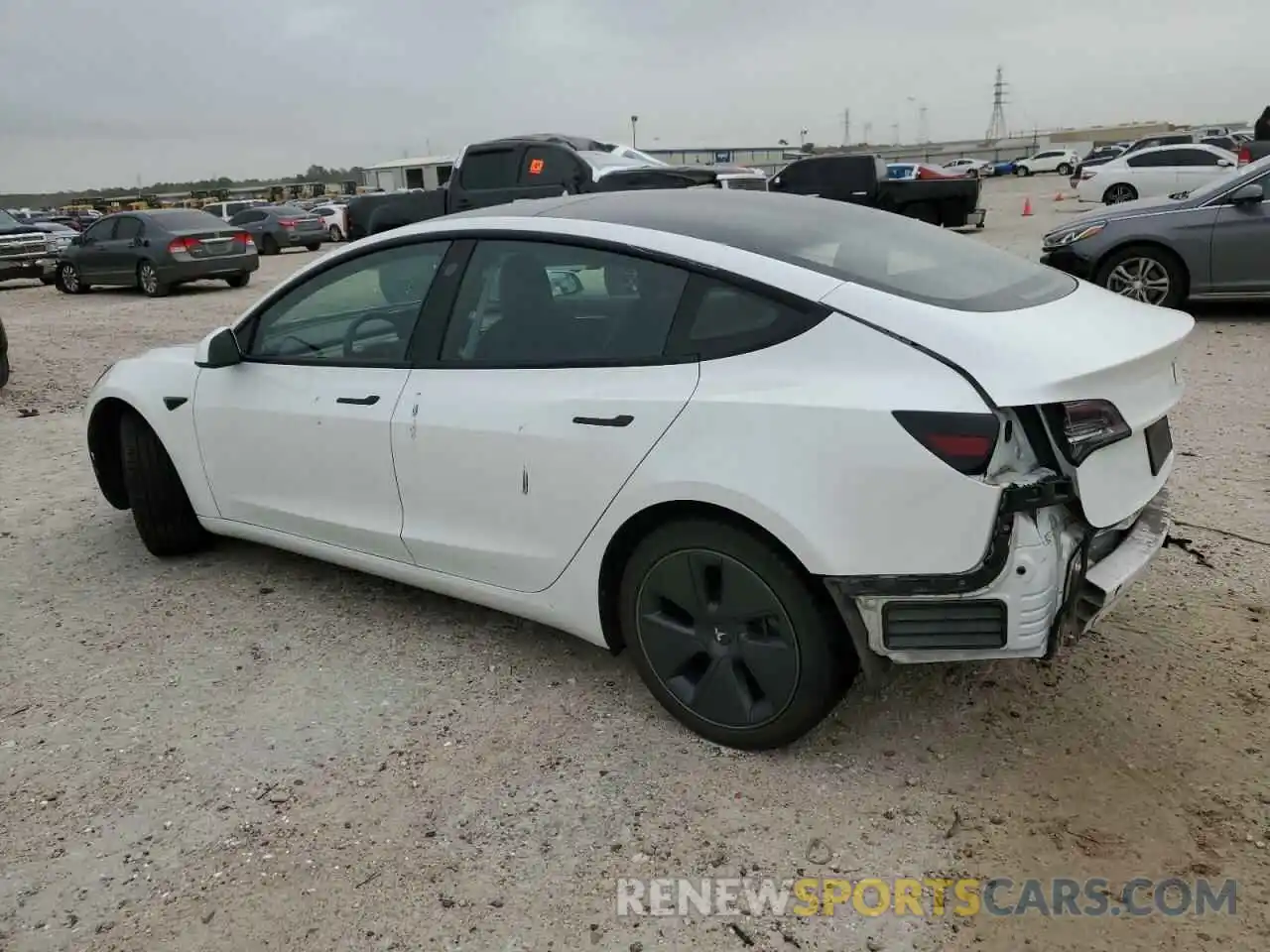 2 Photograph of a damaged car 5YJ3E1EA2MF095139 TESLA MODEL 3 2021