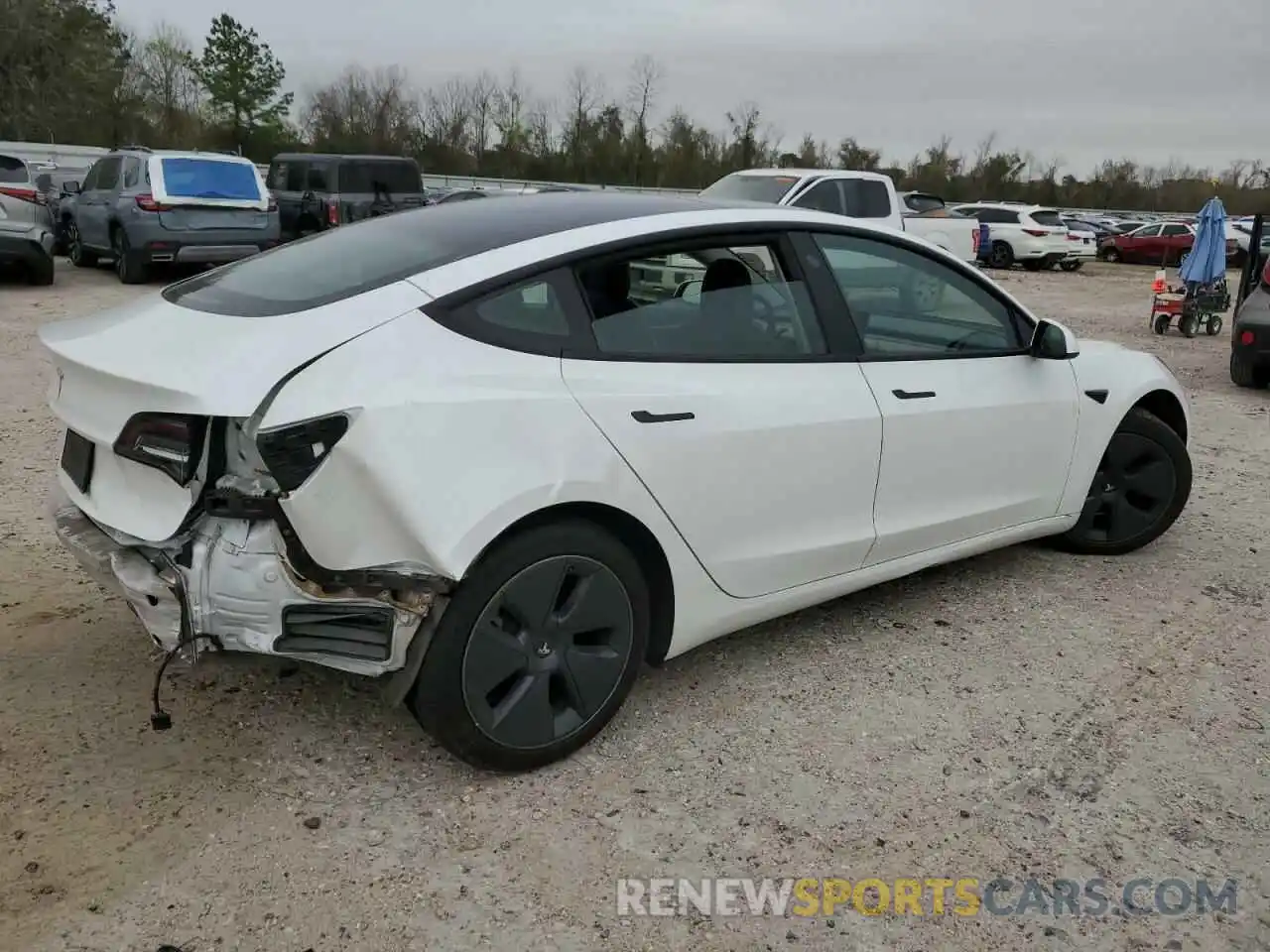 3 Photograph of a damaged car 5YJ3E1EA2MF095139 TESLA MODEL 3 2021