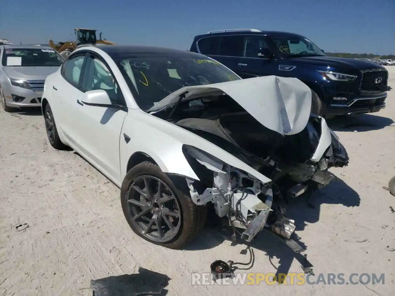 1 Photograph of a damaged car 5YJ3E1EA2MF095397 TESLA MODEL 3 2021