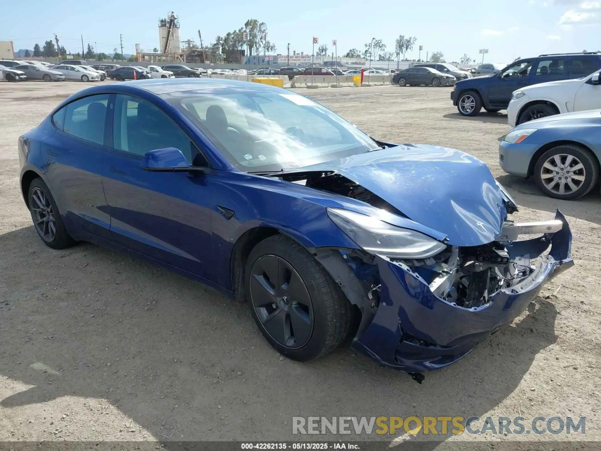 1 Photograph of a damaged car 5YJ3E1EA2MF098459 TESLA MODEL 3 2021