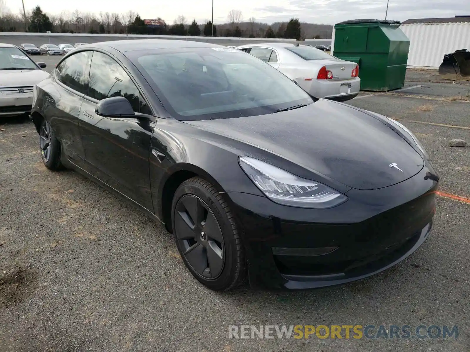 1 Photograph of a damaged car 5YJ3E1EA2MF838169 TESLA MODEL 3 2021