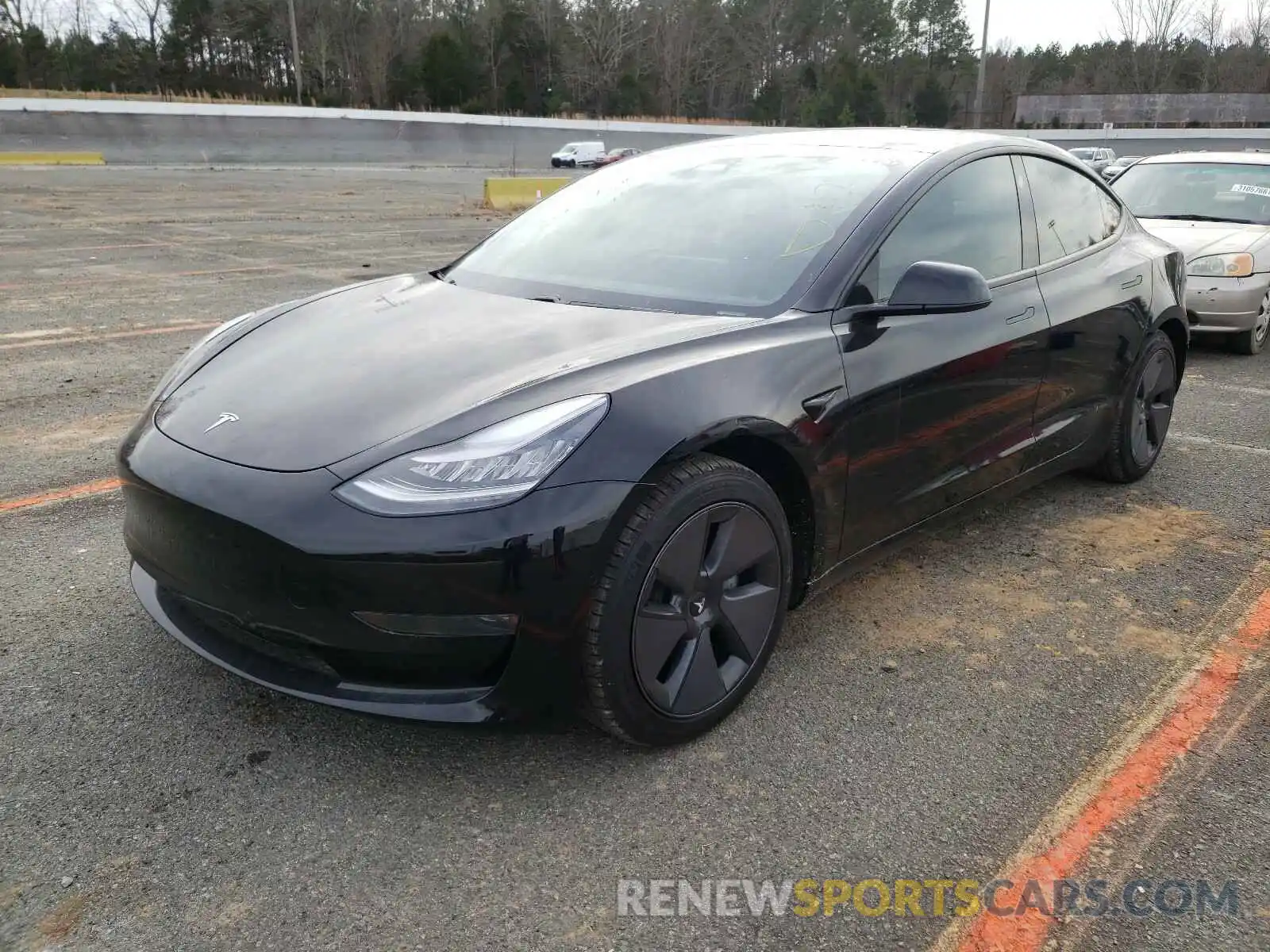 2 Photograph of a damaged car 5YJ3E1EA2MF838169 TESLA MODEL 3 2021