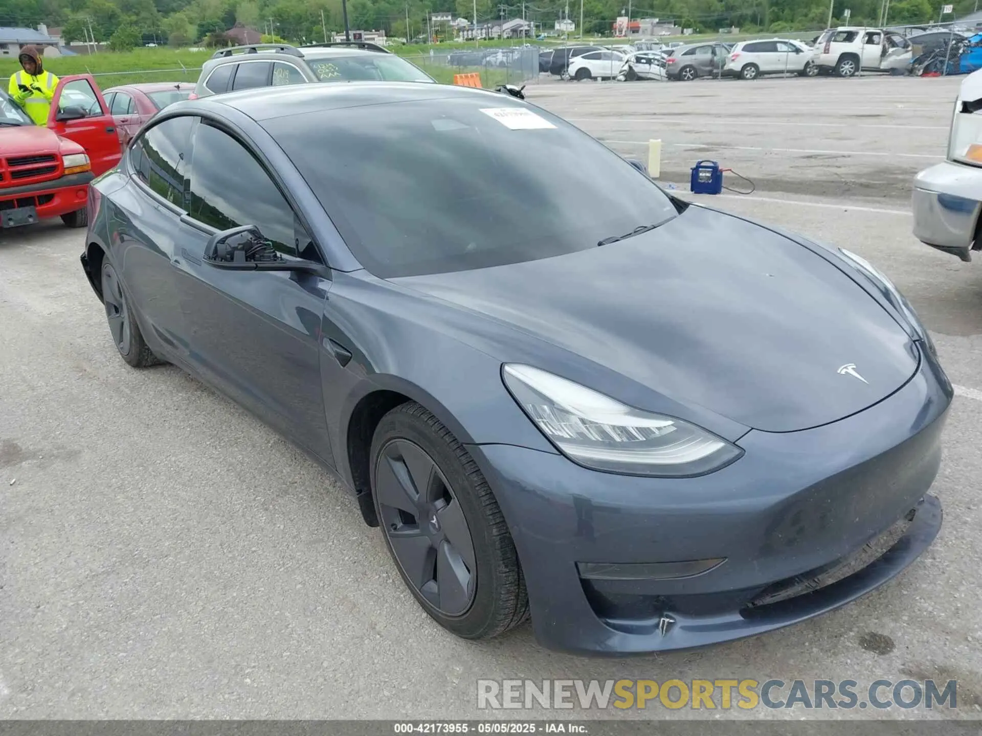 1 Photograph of a damaged car 5YJ3E1EA2MF849124 TESLA MODEL 3 2021
