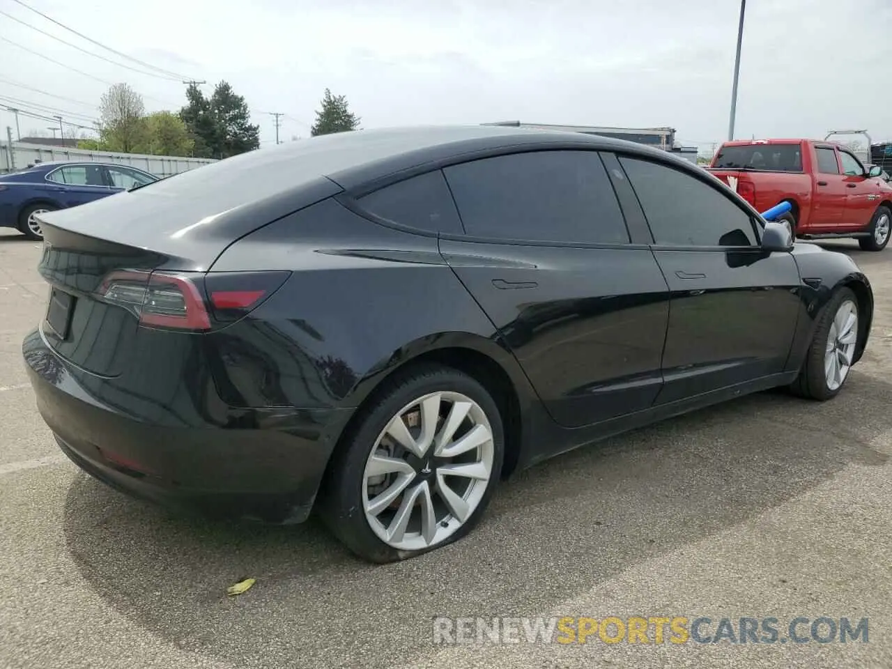 3 Photograph of a damaged car 5YJ3E1EA2MF850760 TESLA MODEL 3 2021