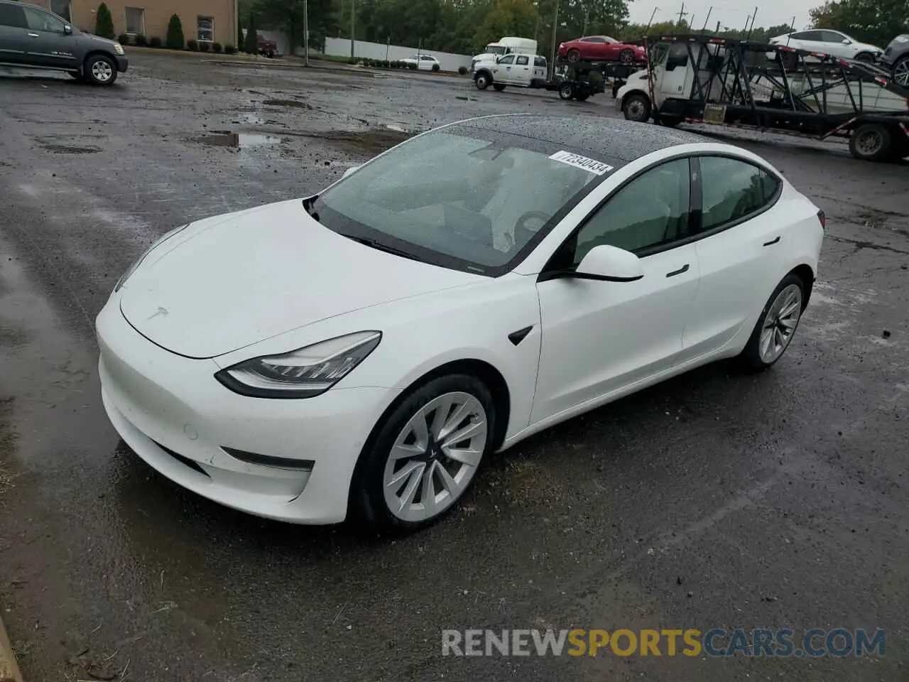 1 Photograph of a damaged car 5YJ3E1EA2MF853870 TESLA MODEL 3 2021