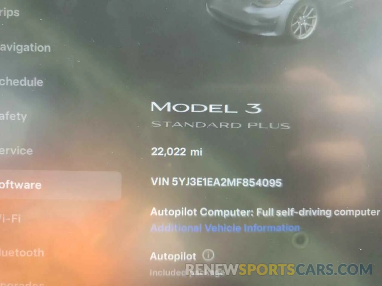 9 Photograph of a damaged car 5YJ3E1EA2MF854095 TESLA MODEL 3 2021