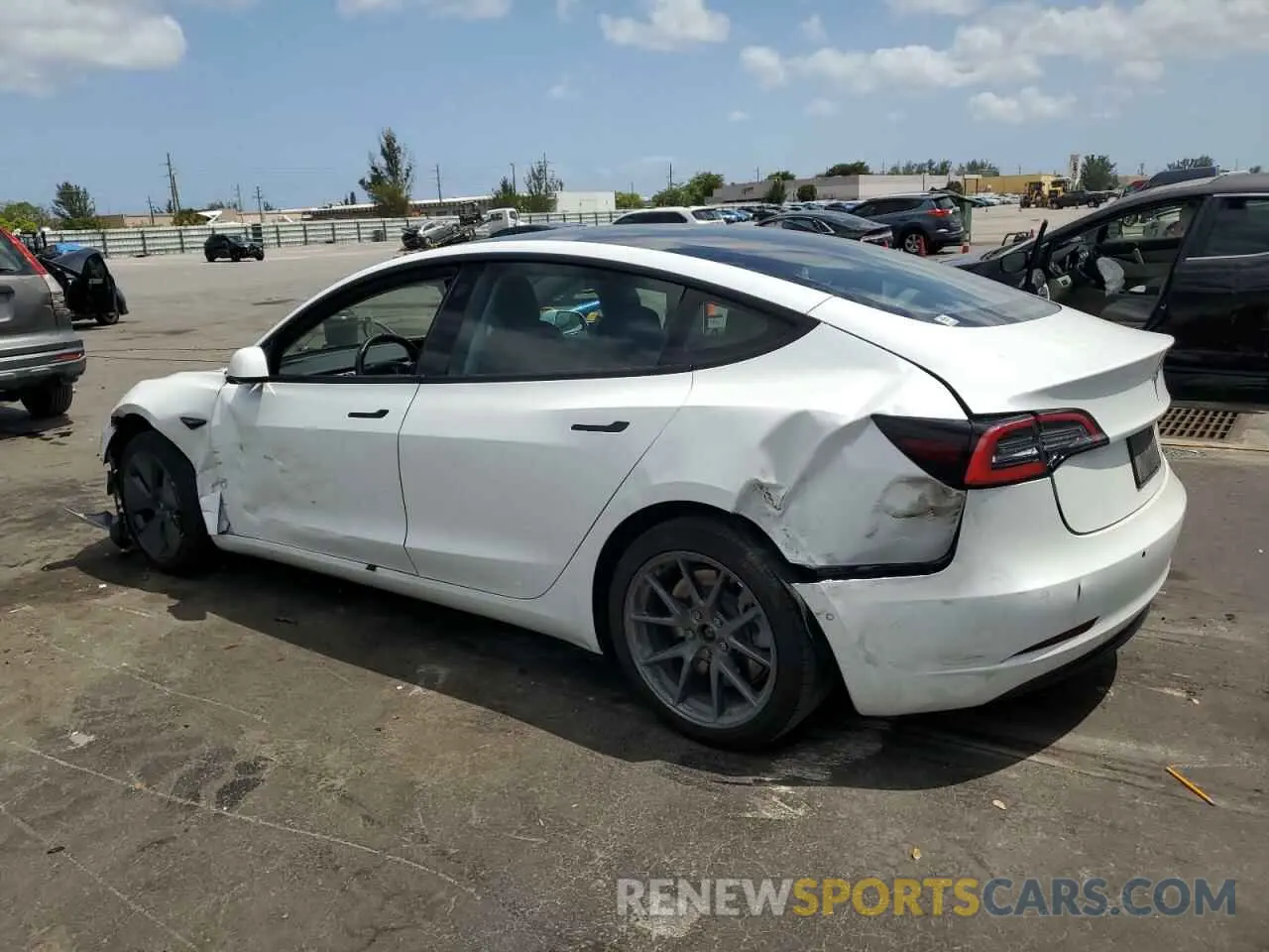 2 Photograph of a damaged car 5YJ3E1EA2MF854713 TESLA MODEL 3 2021