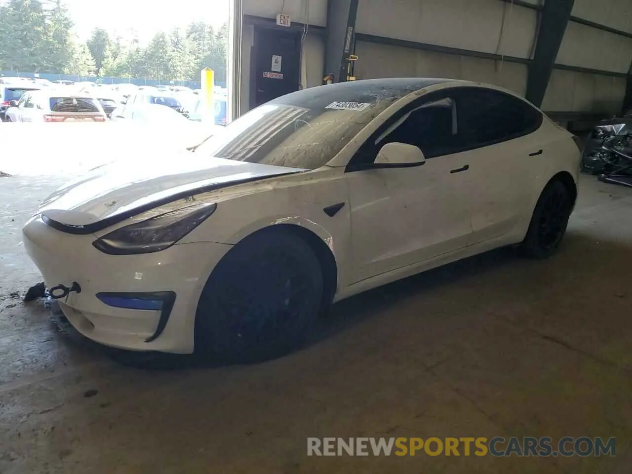 1 Photograph of a damaged car 5YJ3E1EA2MF859703 TESLA MODEL 3 2021