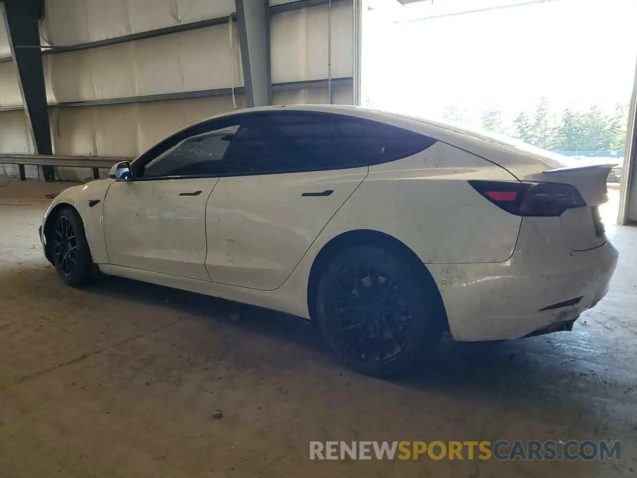 2 Photograph of a damaged car 5YJ3E1EA2MF859703 TESLA MODEL 3 2021