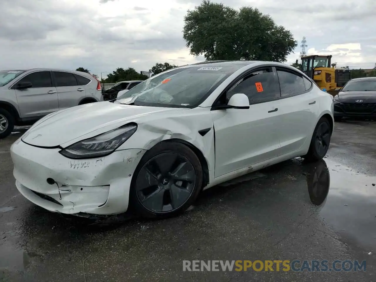 1 Photograph of a damaged car 5YJ3E1EA2MF859832 TESLA MODEL 3 2021