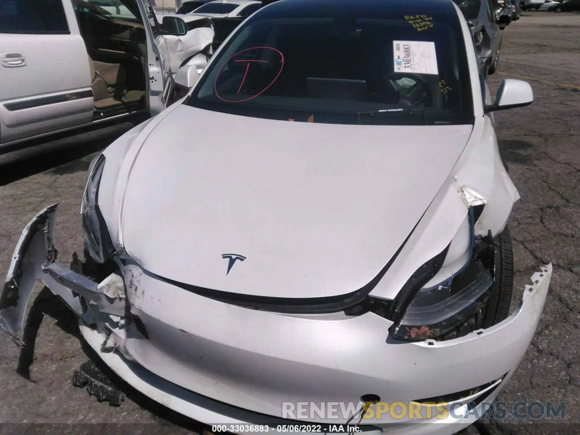 6 Photograph of a damaged car 5YJ3E1EA2MF874217 TESLA MODEL 3 2021