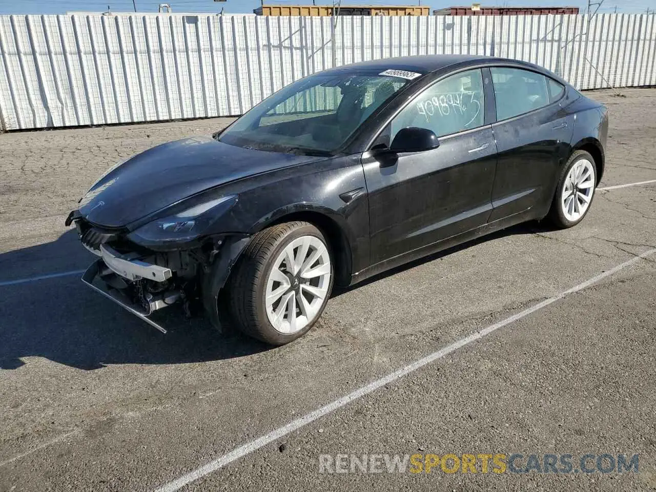 1 Photograph of a damaged car 5YJ3E1EA2MF878560 TESLA MODEL 3 2021