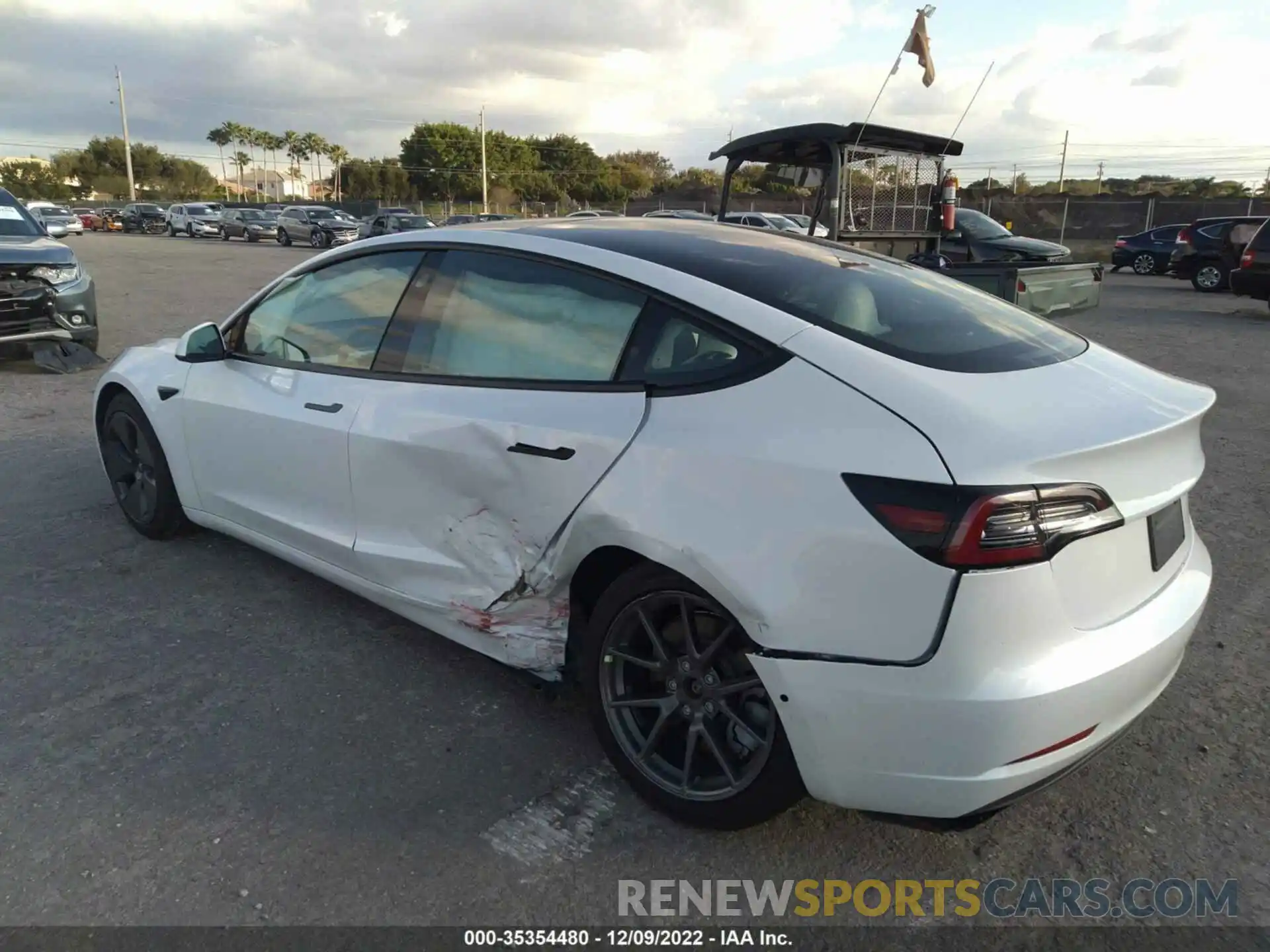 3 Photograph of a damaged car 5YJ3E1EA2MF908690 TESLA MODEL 3 2021