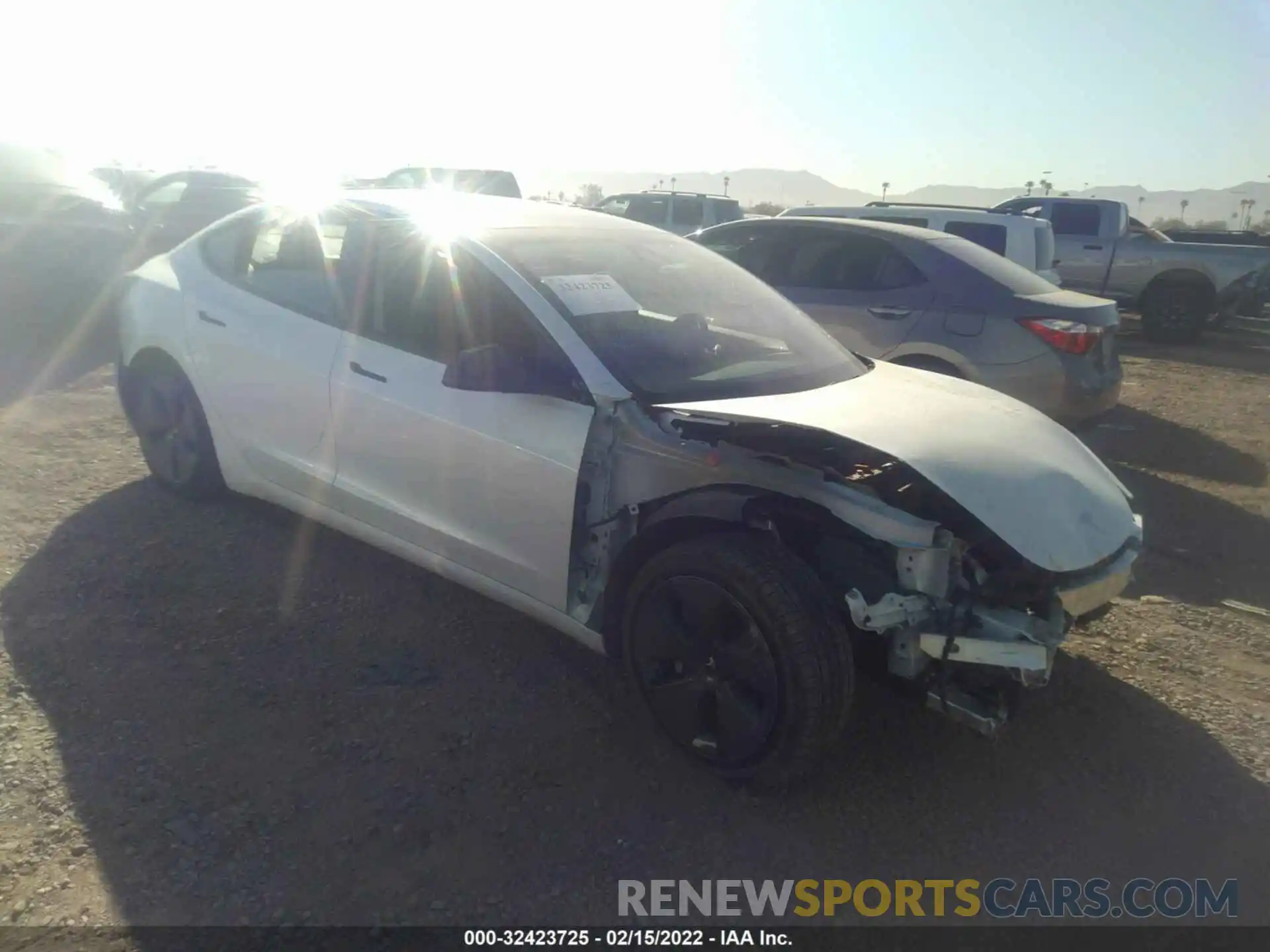 1 Photograph of a damaged car 5YJ3E1EA2MF921455 TESLA MODEL 3 2021