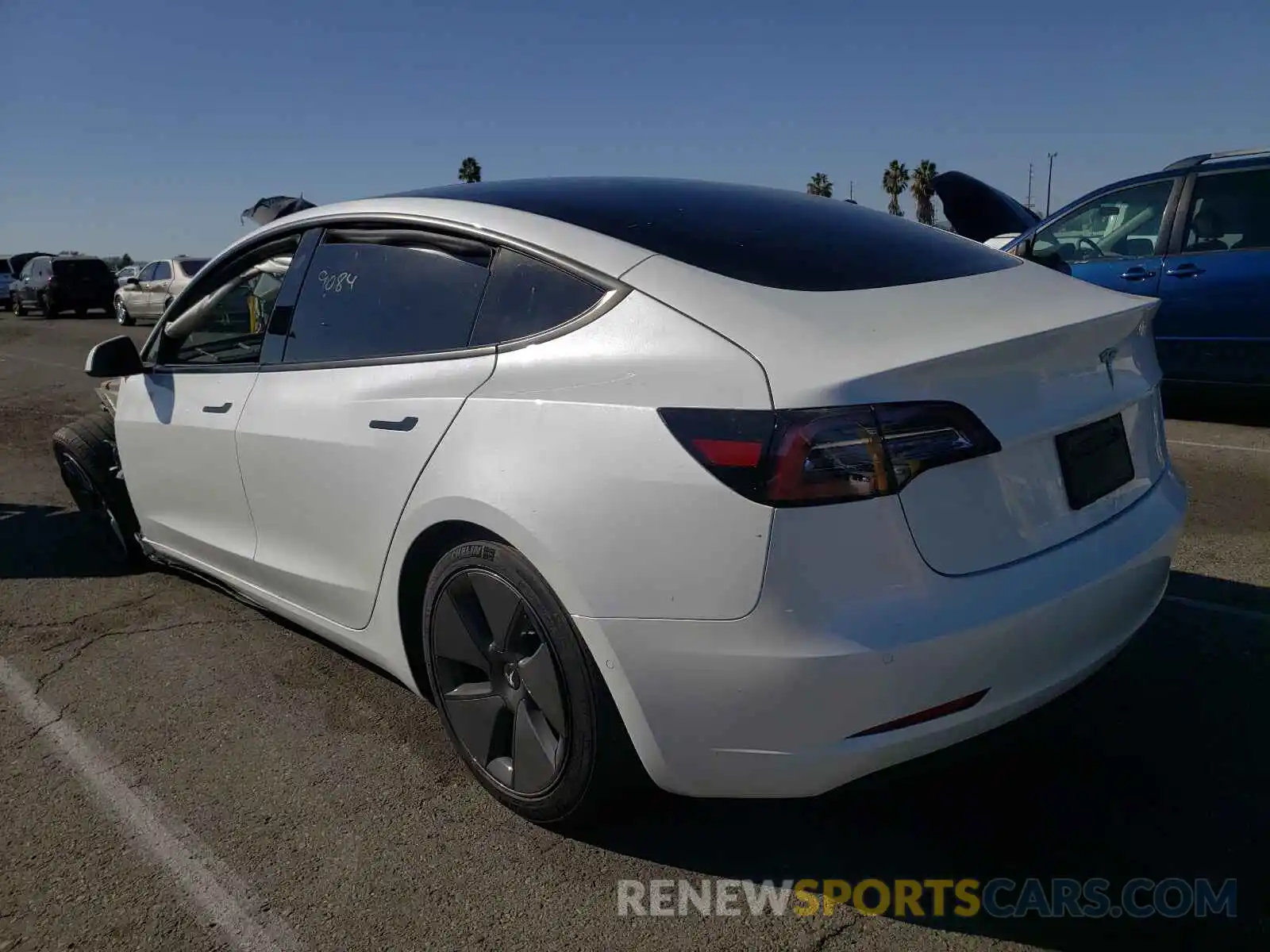 3 Photograph of a damaged car 5YJ3E1EA2MF930396 TESLA MODEL 3 2021