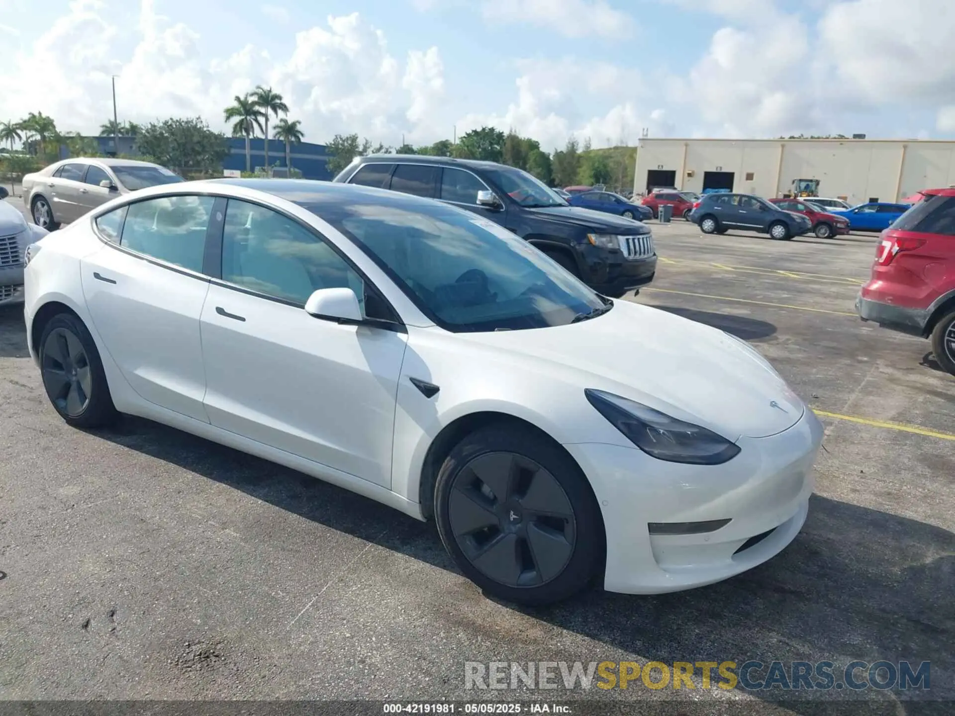 1 Photograph of a damaged car 5YJ3E1EA2MF973202 TESLA MODEL 3 2021